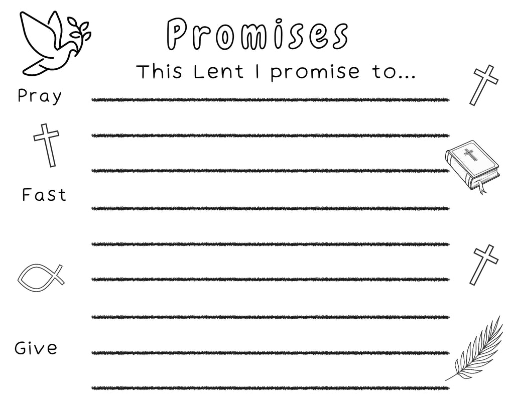 Lenten Promises Printable